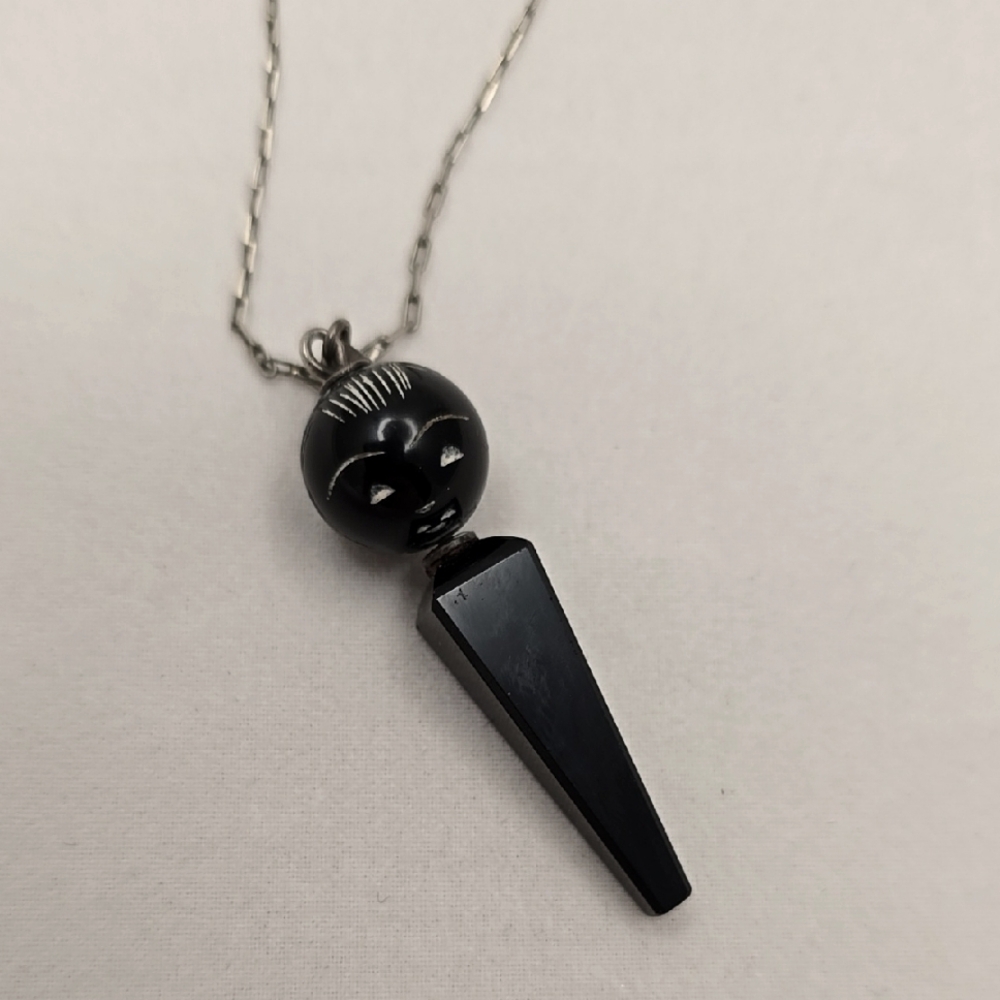 Onyx and Silver Necklace